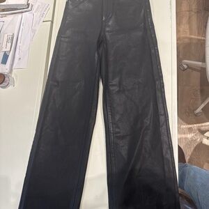 Paige Sasha Coated Wide-Leg Jeans